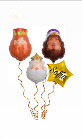 Globos Reyes Magos con Helio y Estrella
